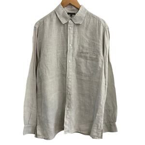 Oska 100% Linen Long Sleeve Button Down Shirt Men’s Size 4 Breathable Read